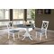 International Concepts Square 42 in Dual Drop Leaf Table, 2 X-back Chairs, White/Heather Gray, 42 W, 42 L, 29.5 in H, Wood K05-42DP-C613P - alternate 2